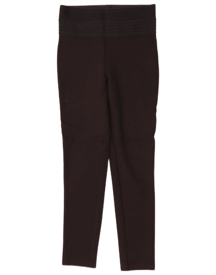 Zara Leggings taille haute pour femme UK 12 Noir moyen