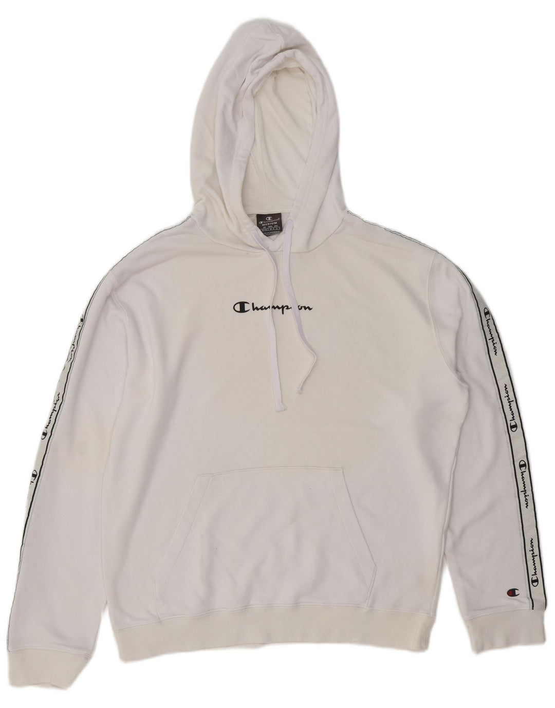 CHAMPION Pull à Capuche Graphique Homme Blanc Moyen