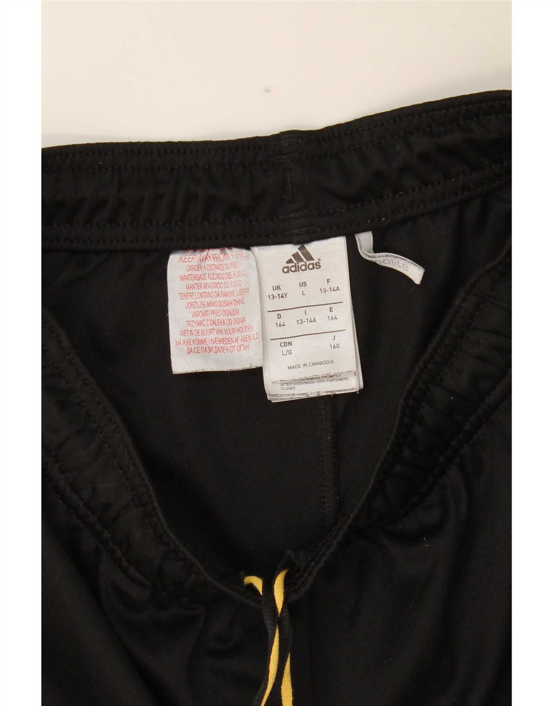 Adidas Pantalon de Survêtement Climalite Garçon 13-14 Ans Noir Polyester