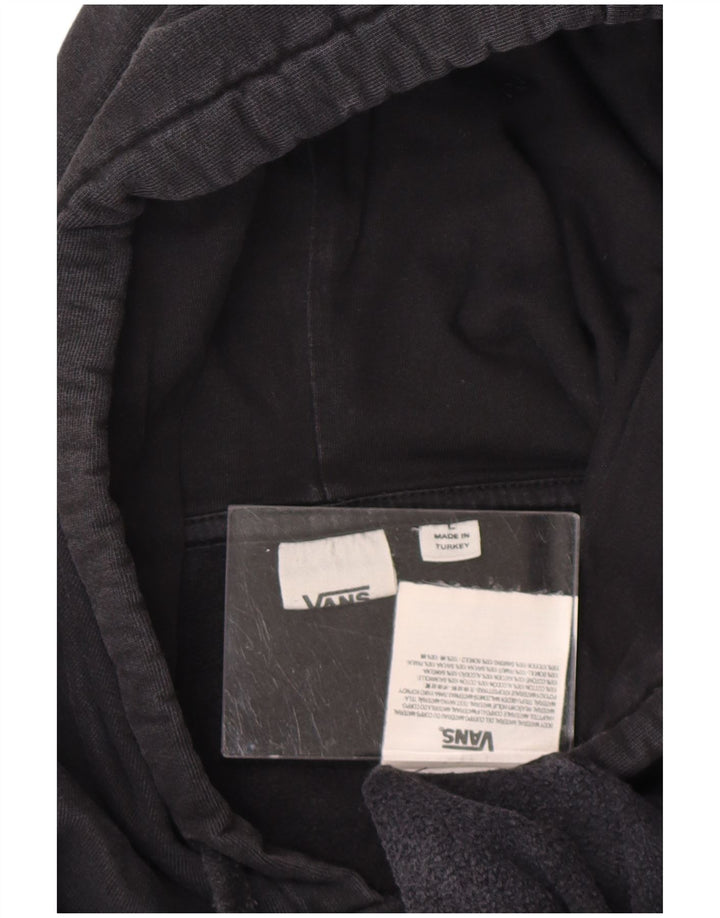 VANS Pull à capuche surdimensionné graphique pour femme UK 16 Large Bleu marine Coton