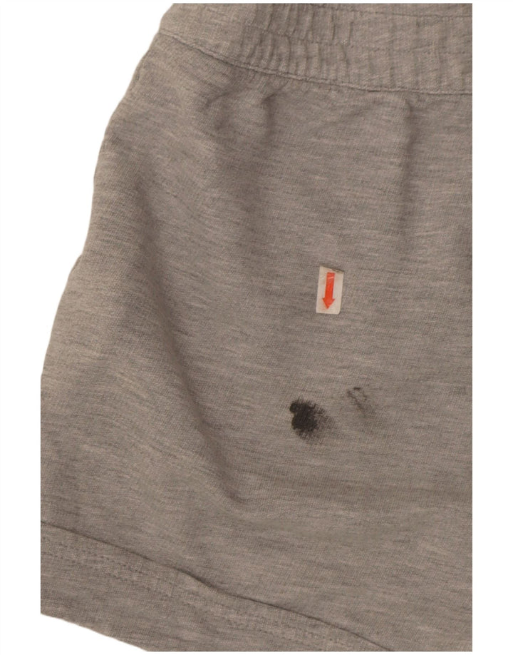 Adidas Short de sport pour femme UK 12 Gris moyen en coton