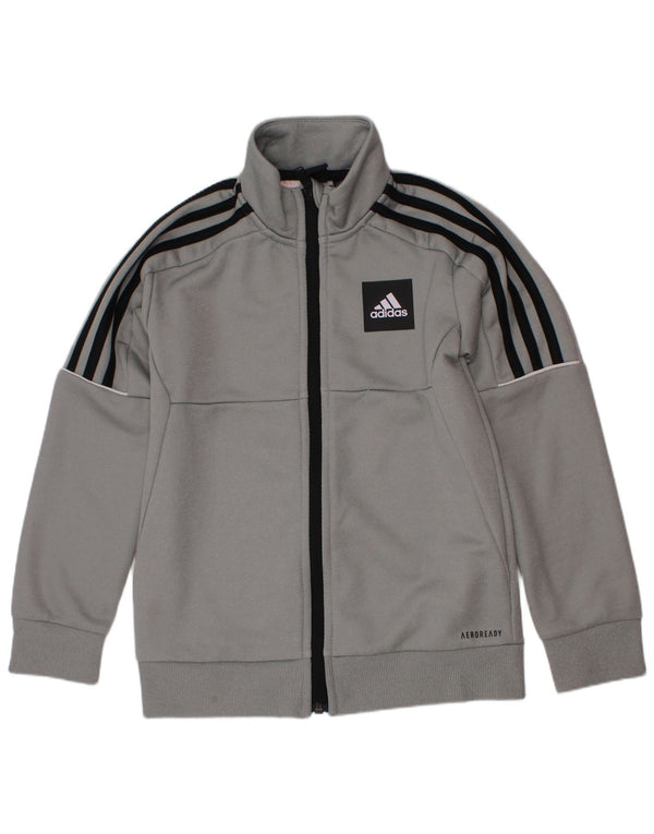 Veste de survêtement Adidas Garçon Aeroready 7-8 ans Gris Polyester