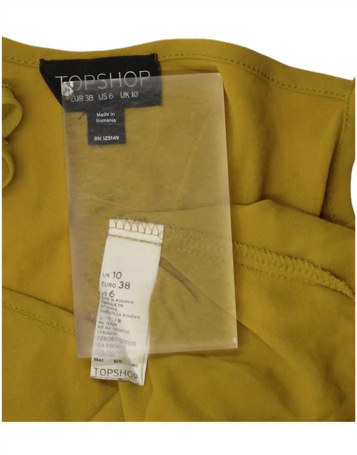 Topshop Caraco Femme UK 10 Petit Jaune Polyester