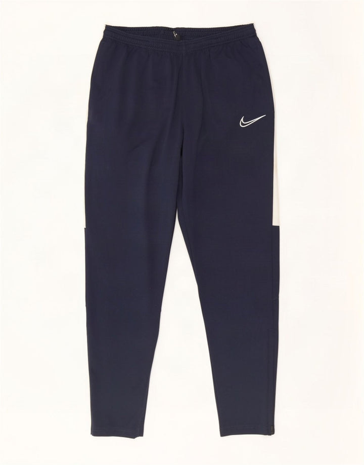 Pantalon de survêtement Nike Dri Fit pour homme en polyester color block bleu marine moyen