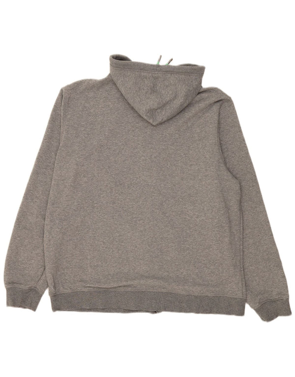 Puma Pull à capuche zippé pour homme 2XL en coton moucheté gris