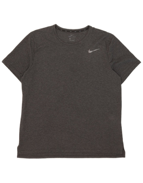 Nike Hommes Dri Fit T-Shirt Haut XL Gris Polyester
