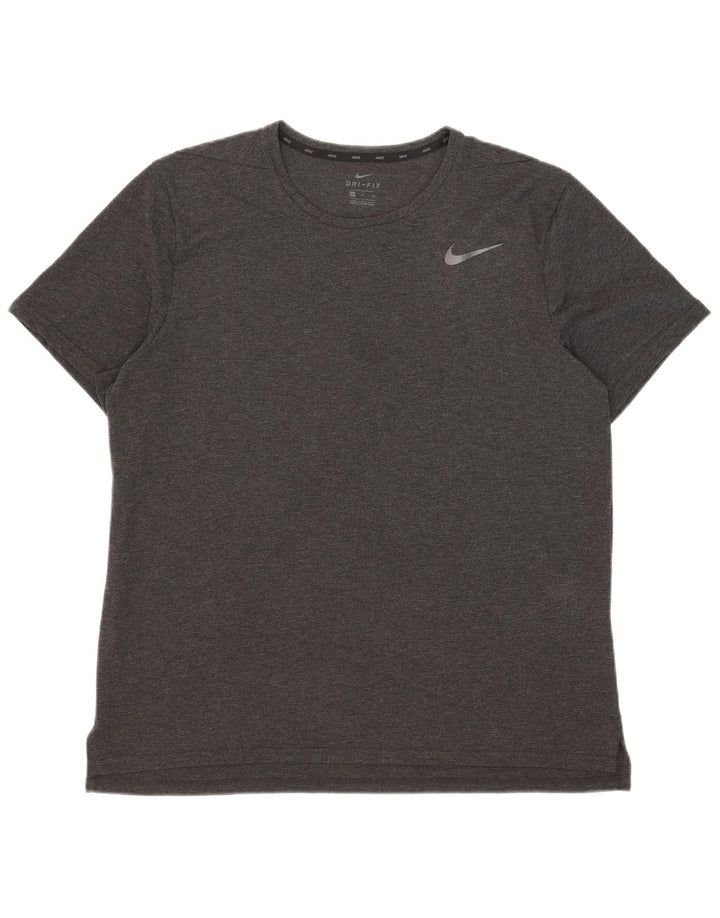 Nike Hommes Dri Fit T-Shirt Haut XL Gris Polyester