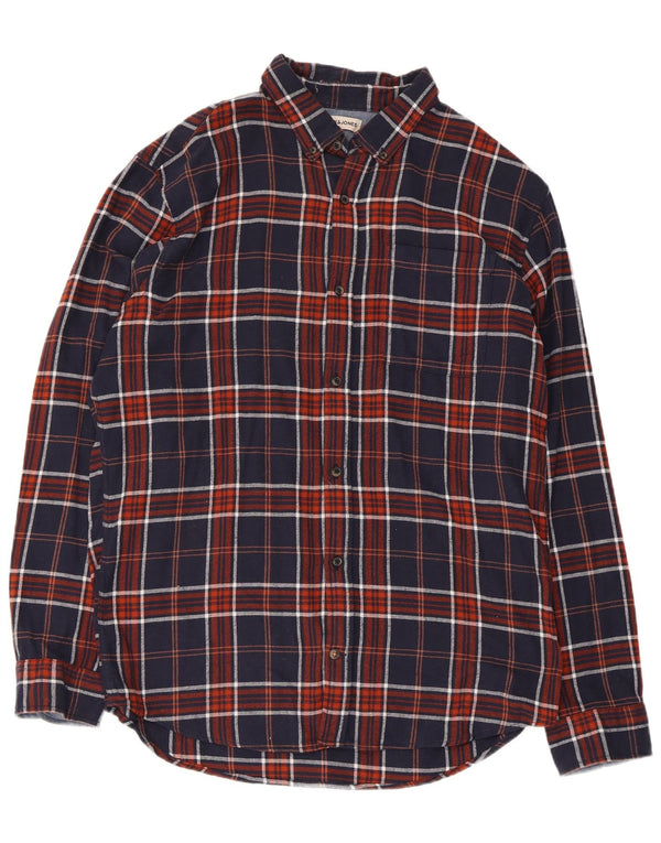 Jack & Jones Chemise Flanelle Homme XL Bleu Marine Carreaux Coton