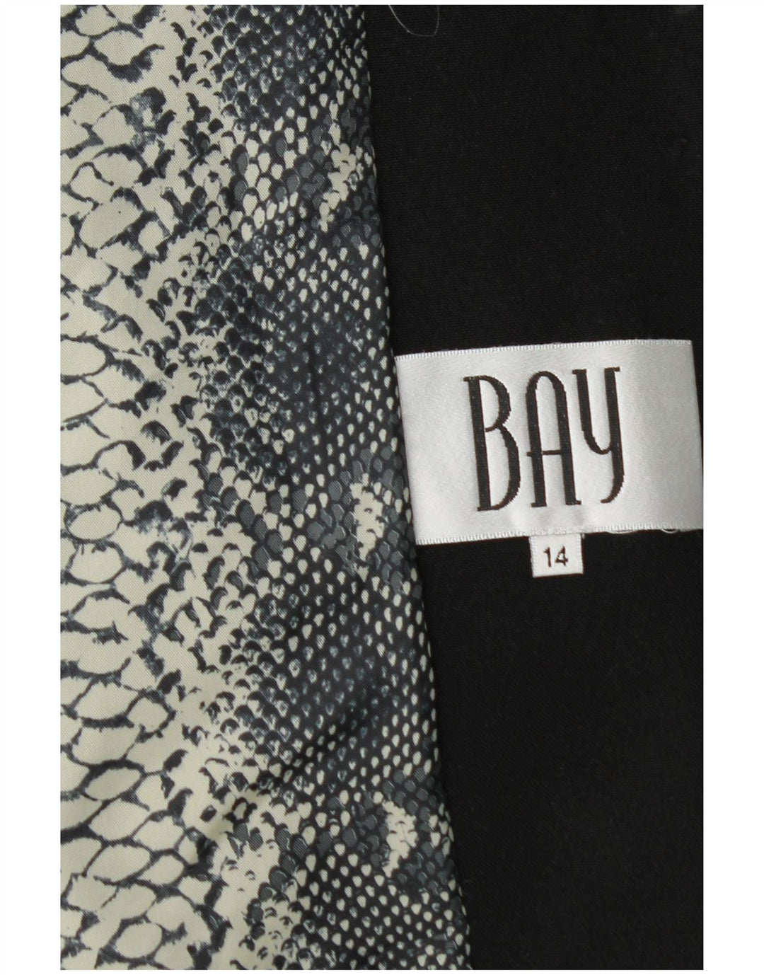 Bay Veste Blazer 1 Bouton pour Femme UK 14 Grand Noir Polyester
