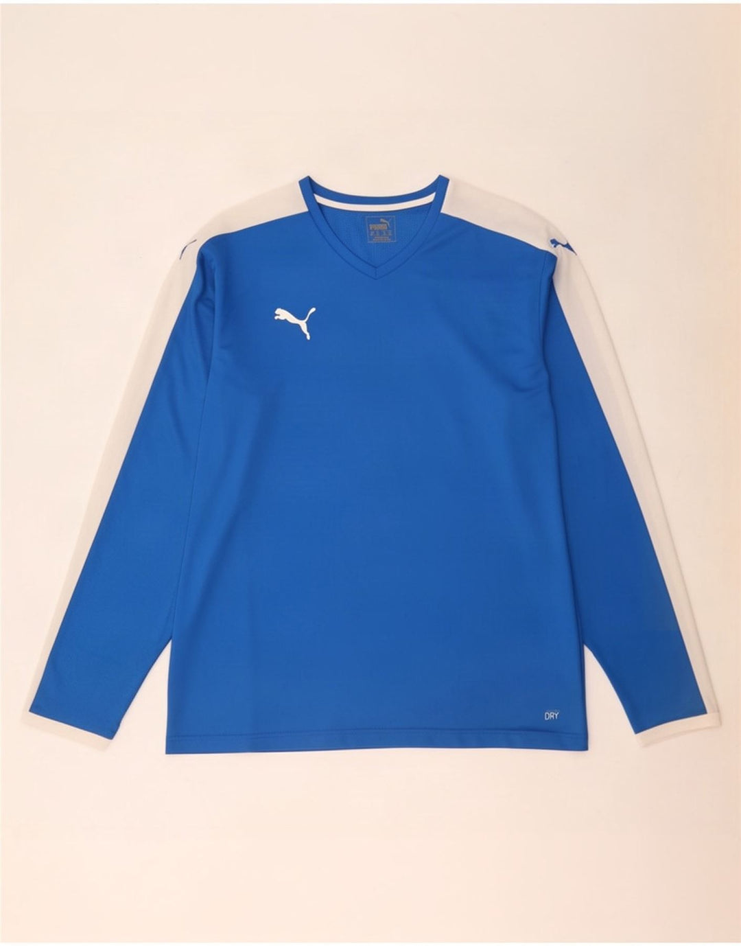 Puma Haut à manches longues pour homme 2XL Bleu Colorblock Polyester