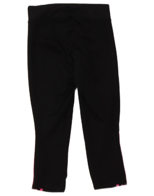 Adidas Femmes Capri Leggings UK 8 Petit Noir Polyester