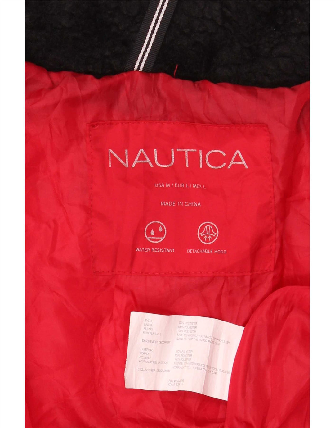 Nautica Veste rembourrée pour femme UK 14 Polyester rouge moyen