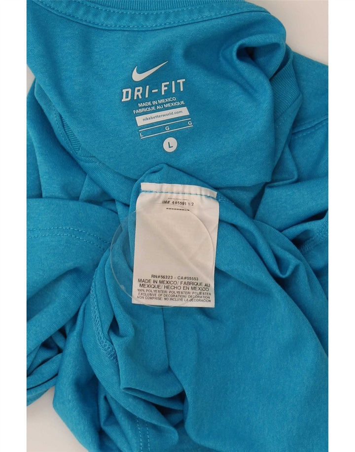 Nike Filles Dri Fit Haut à manches longues 11-12 ans Grand Bleu Polyester