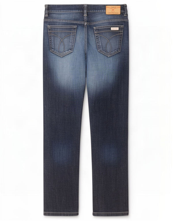 Calvin Klein Jean slim effet vieilli pour homme W34 L34 Bleu marine