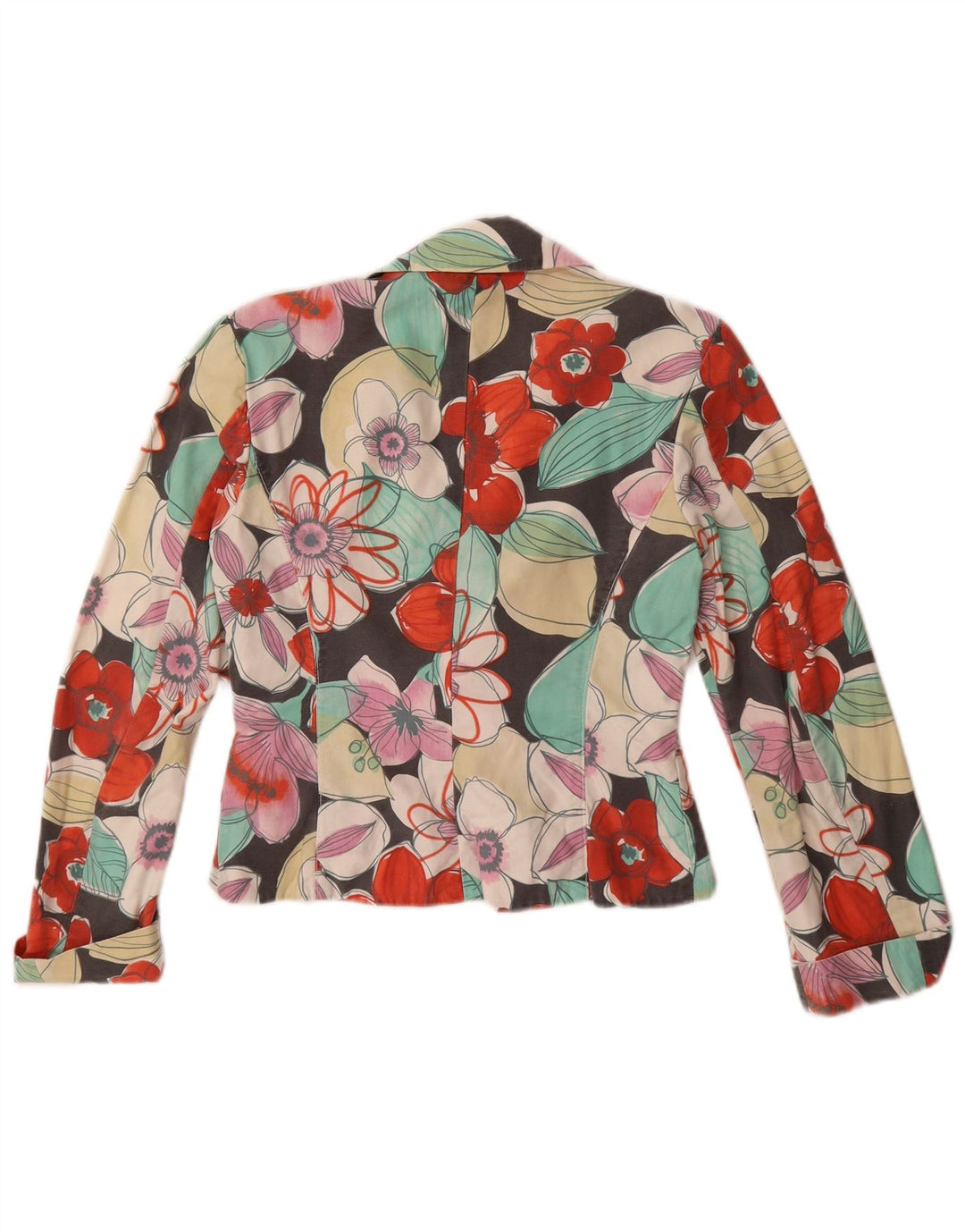 Gaudi Veste Blazer 2 Boutons Femme EU 40 Moyen Multicolore Floral