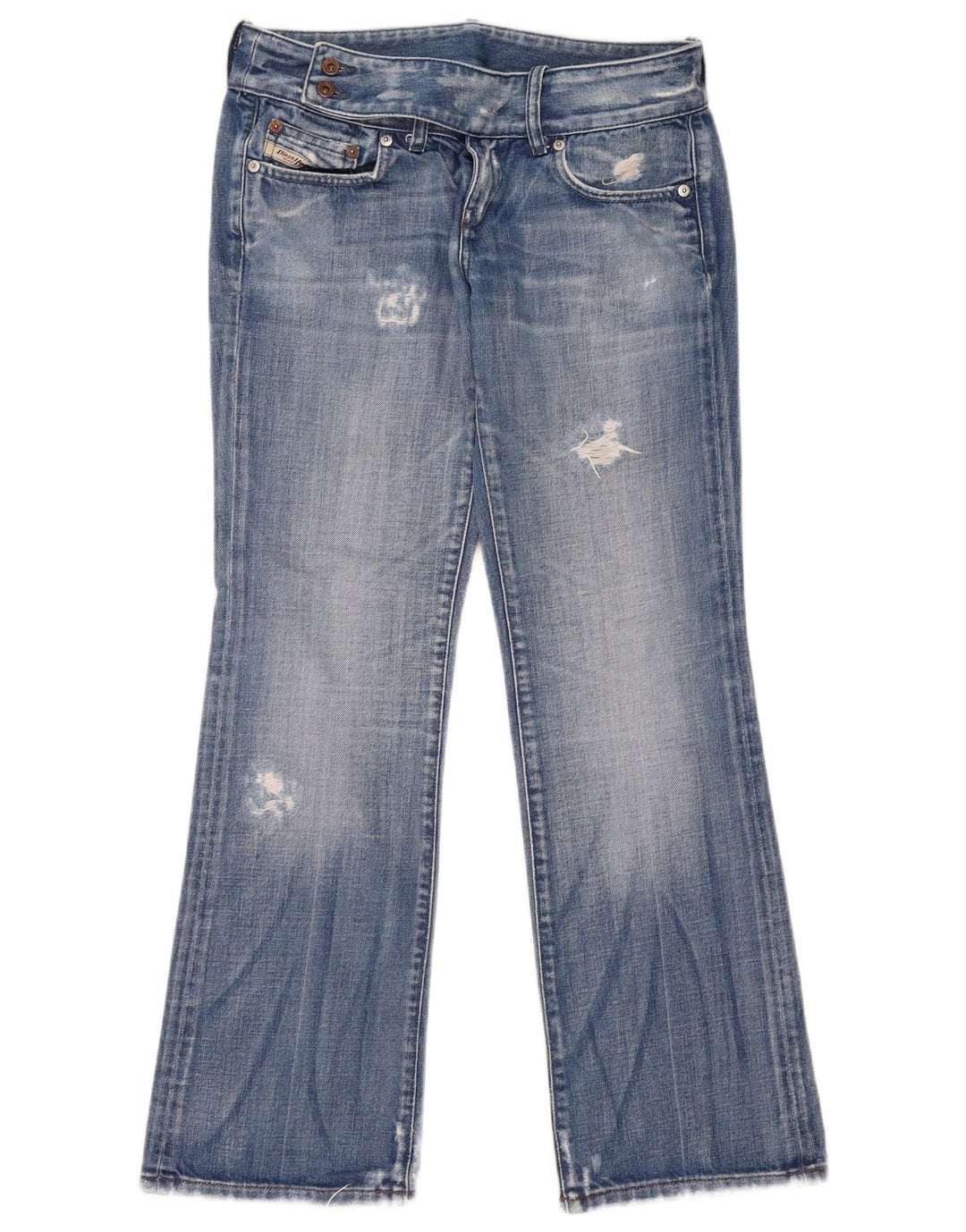 Diesel Jean bootcut effet vieilli W29 L29 en coton bleu pour femme