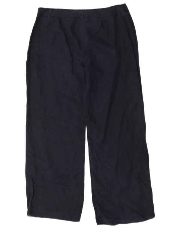 Marks & Spencer Pantalon décontracté pour femme UK 12 Medium W32 L28 Bleu marine