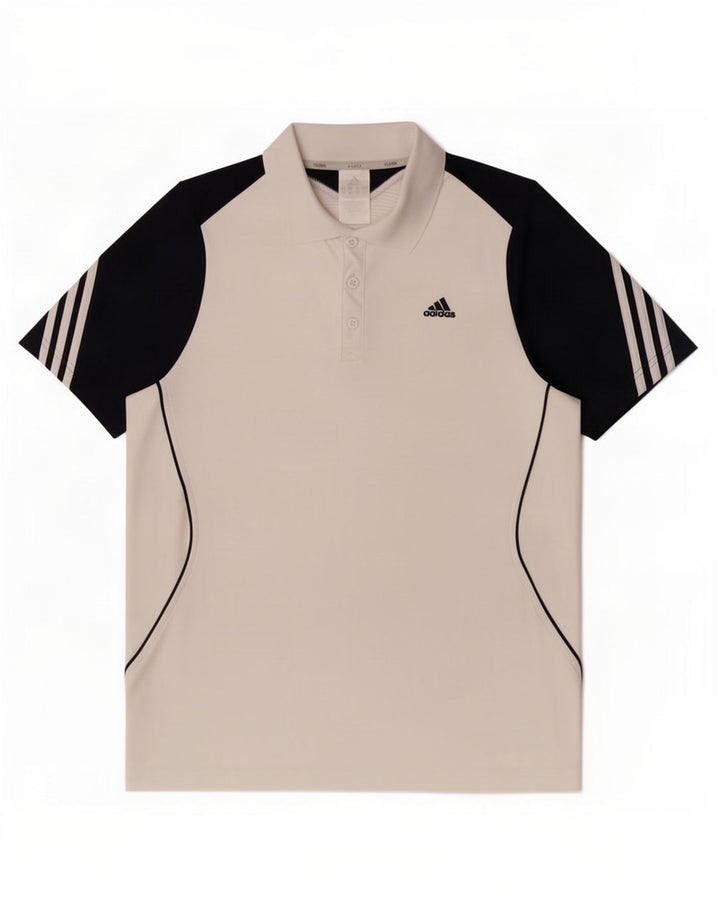 Adidas Polo Clima 365 Homme Blanc Moyen Polyester Colorblock