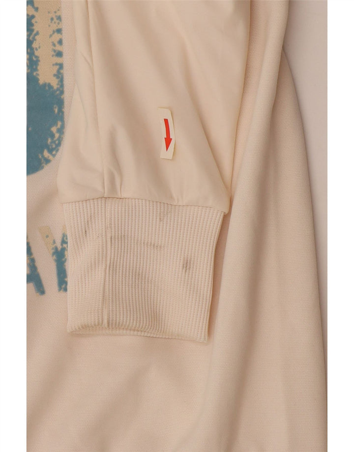 Puma Veste de survêtement graphique pour femme UK 6 XS Blanc Polyester