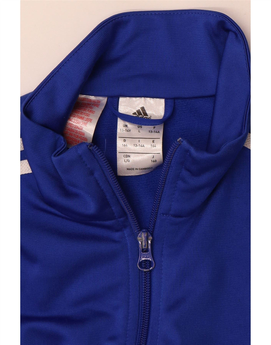 Veste de survêtement Adidas Garçon 13-14 ans Bleu Polyester