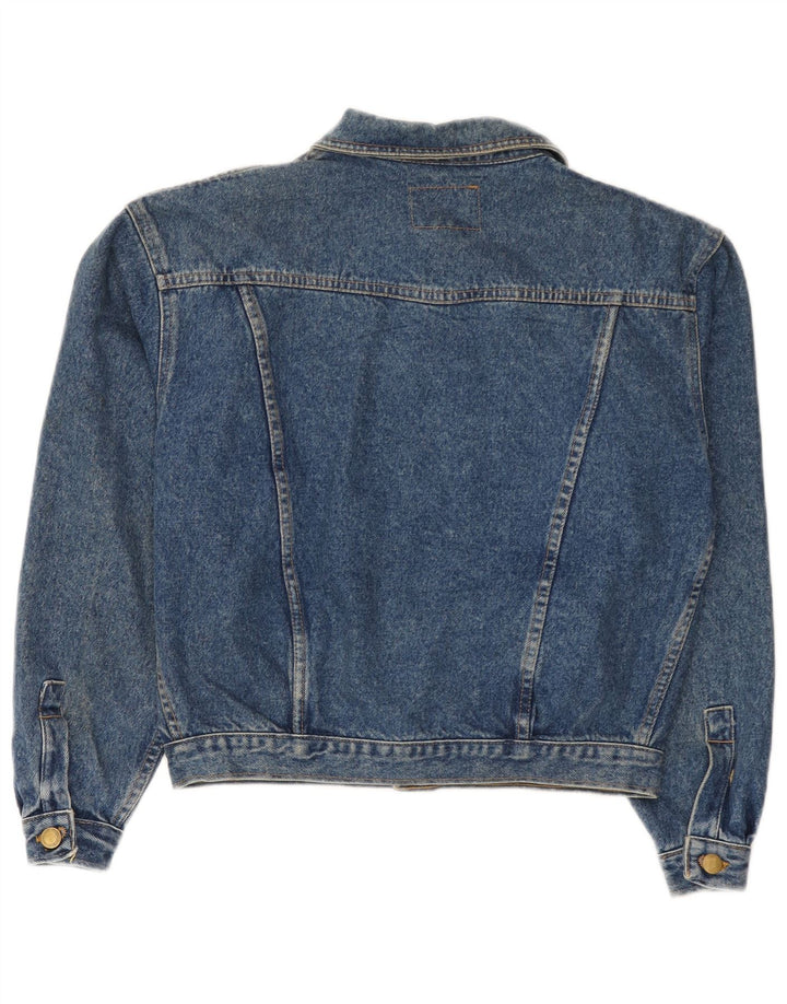 veste en denim femme vintage UK 14 coton bleu moyen