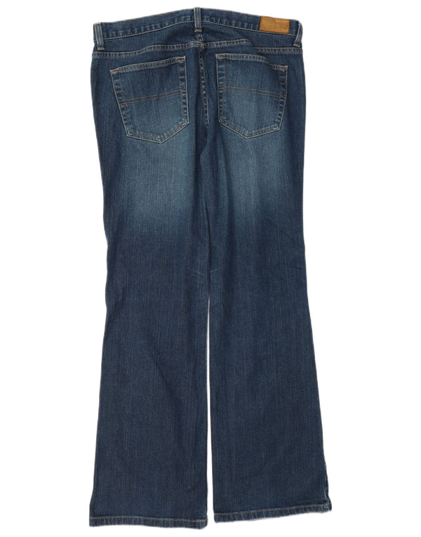 Tommy Hilfiger Womens Low Waist Flared Jeans US 12 Large W34 L32 Blue