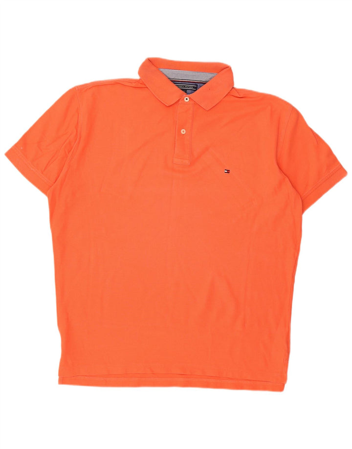 TOMMY HILFIGER Mens Regular Fit Polo Shirt XL Orange