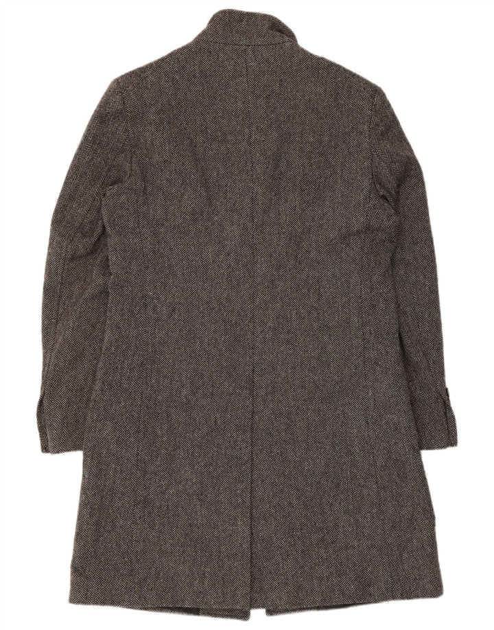 Zara Manteau long coupe classique pour homme UK 40 Grand chevrons gris