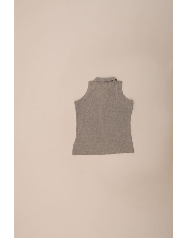 Lotto Polo sans manches pour femme UK 10 Petit Gris Coton