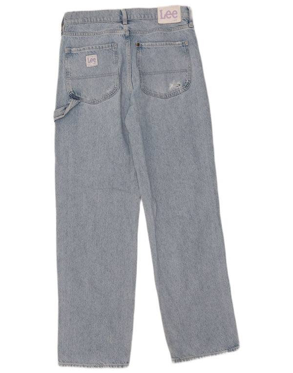 Lee Jean droit vieilli pour femme EU 36 Small W30 L30 Bleu Coton