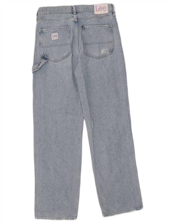 Lee Jean droit vieilli pour femme EU 36 Small W30 L30 Bleu Coton