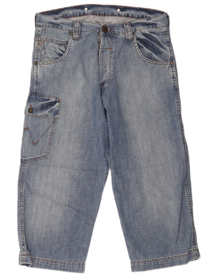 Wrangler Short cargo en jean pour homme W30 en coton bleu moyen