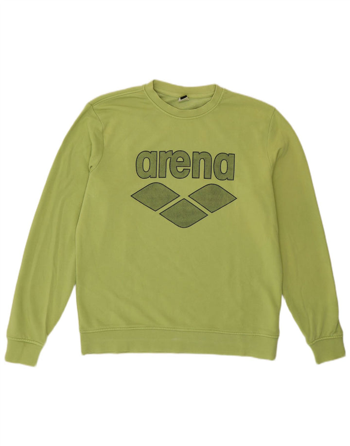 ARENA Pull Sweatshirt Graphique Homme Vert Moyen Coton
