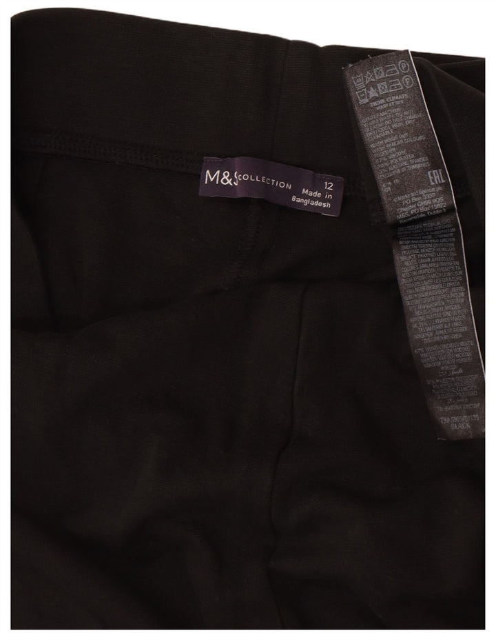 Marks & Spencer Leggings Femme UK 12 Medium Noir Viscose