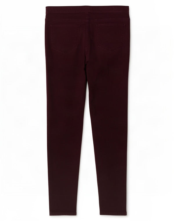 Marks & Spencer Womens Jegging Jeans UK 16 Large W36 L28 Burgundy Cotton