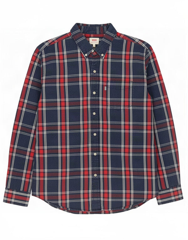 Levi's Chemise Homme Large Bleu Marine Carreaux Coton