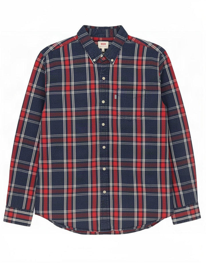 Levi's Chemise Homme Large Bleu Marine Carreaux Coton