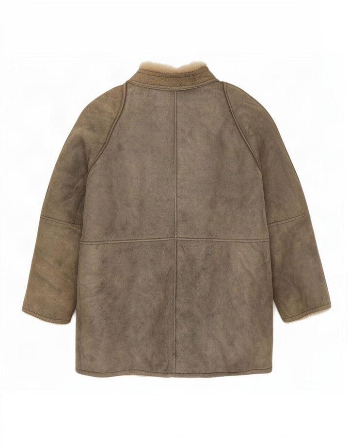 Veste Shearling Femme Vintage IT 46 Grand Gris