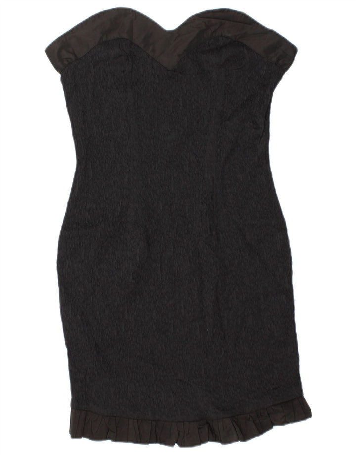 Aurelio Zepino Mini robe bustier pour femme IT 46 Large Noir