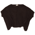 Zara Womens Batwing Blouse surdimensionnée Top UK 10 Small Noir Polyester