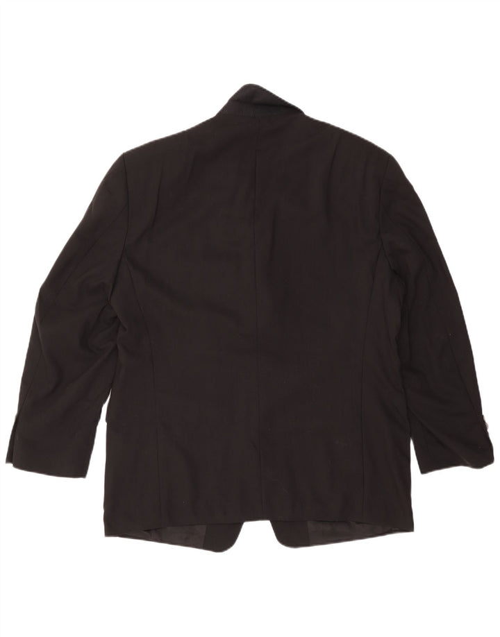 Chaps Veste Blazer 3 Boutons Homme UK 38 Laine Noir Moyen