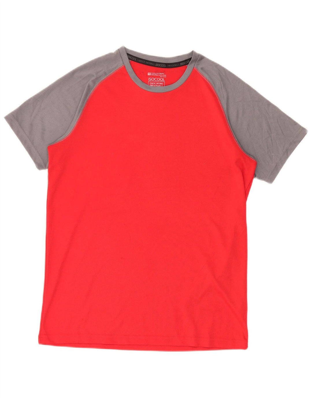Mountain Warehouse T-Shirt IsoCool Homme Rouge Moyen Colourblock