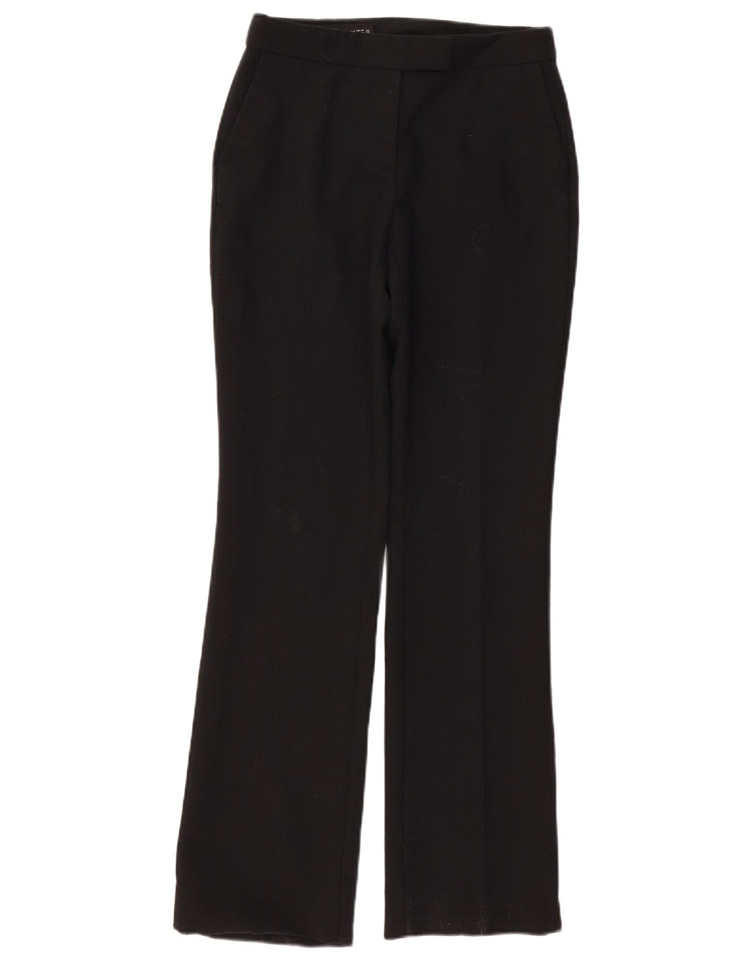 ZARA Pantalon de Costume Droit Femme Petit W27 L33 Noir Polyester