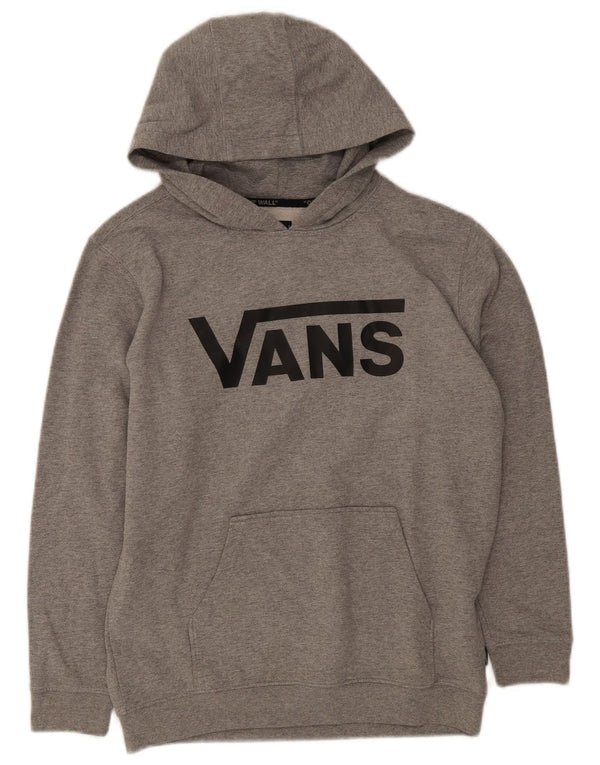 Vans Womens Graphic Hoodie Jumper UK 18 XL Grey Cotton