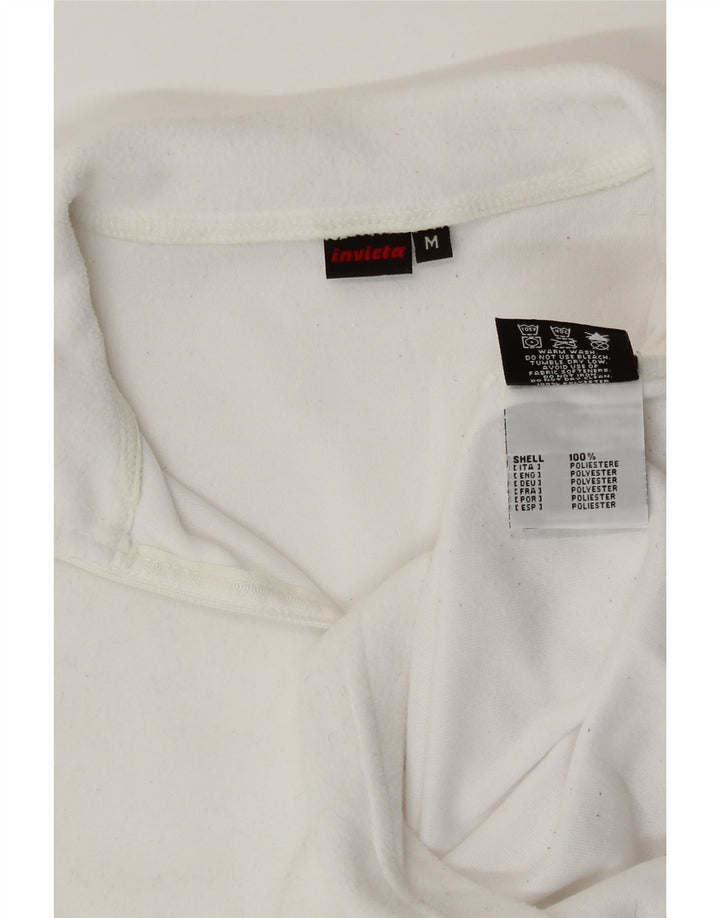 Invicta Pull polaire à col zippé pour femme UK 14 Polyester blanc moyen