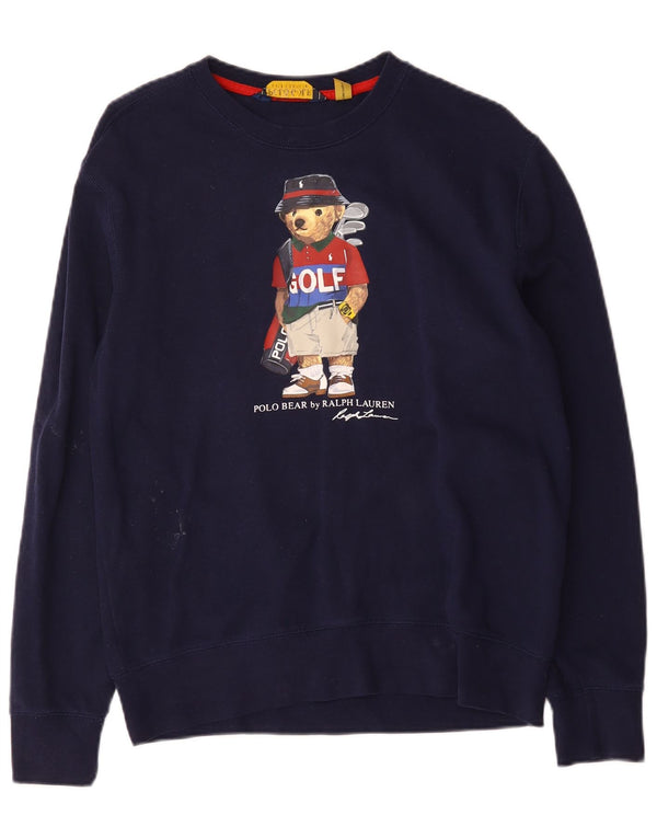 Polo Ralph Lauren Sweat-shirt graphique pour homme en coton bleu marine moyen