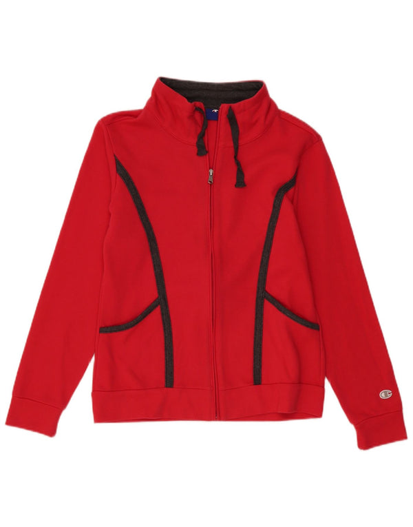 Champion Veste de survêtement pour femme UK 10 Small Rouge Coton