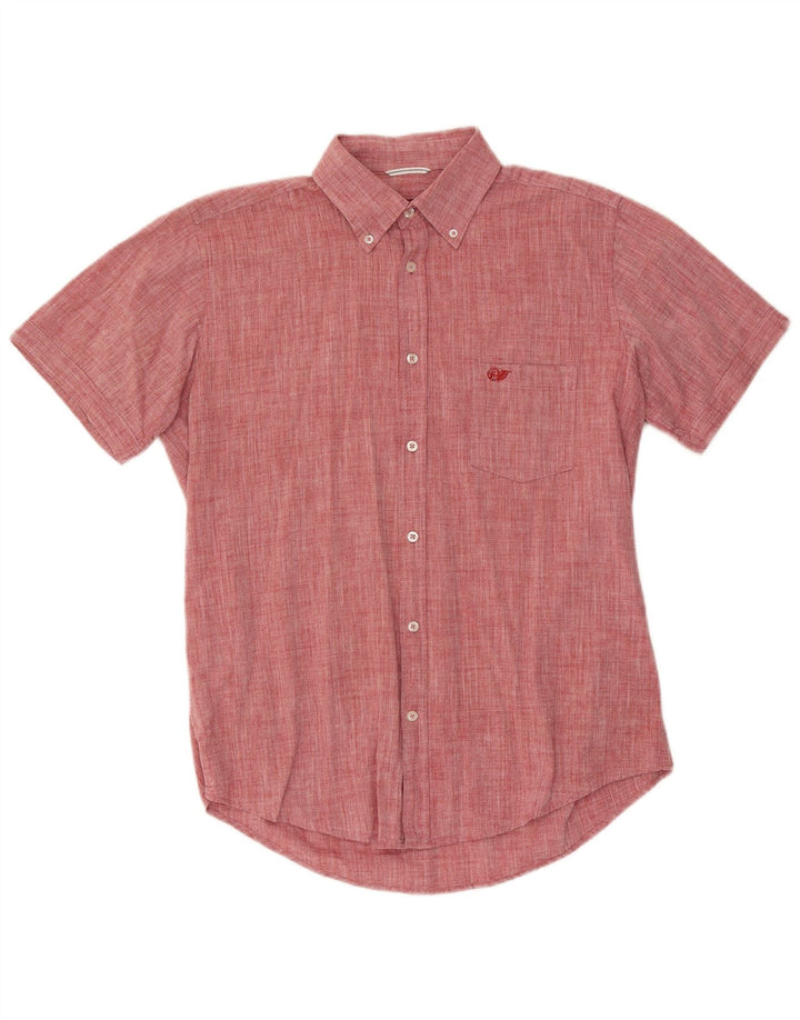 Carrera Chemise à manches courtes pour homme Coupe droite Grand coton moucheté rouge