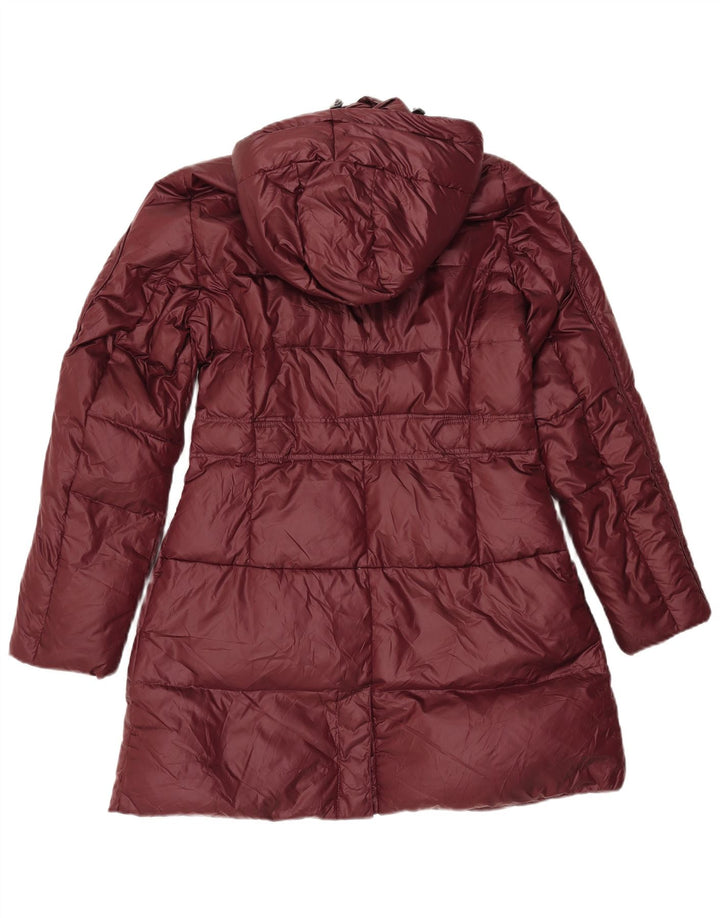 Hetrego Manteau matelassé à capuche pour femme IT 46 Large Bordeaux Polyester