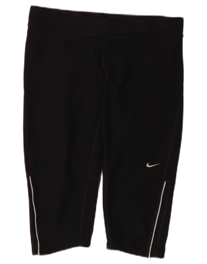 NIKE Legging Capri Dri Fit pour femme UK 12 Polyester noir moyen
